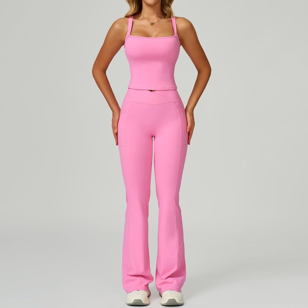 Yoga Pink Leggings Jumpsuit